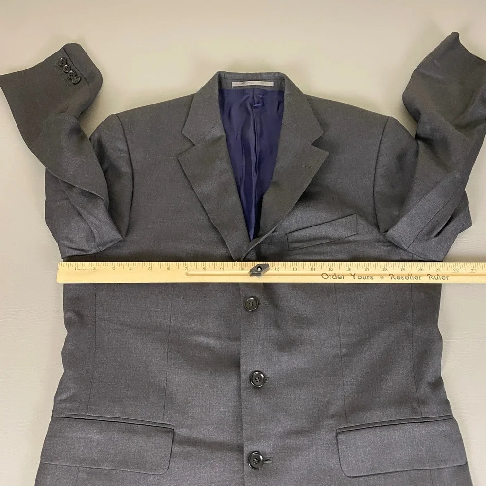 Charles Tyrwhitt Mens Wool Suit Jacket Men's 40R Dark Gray Tailoring London‎